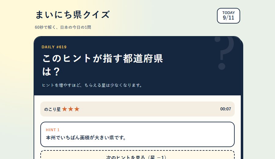 まいにち県クイズ
